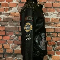 The Sparkling Spur TIFFIANY'S CLOSET Ed Hardy Mini Skirt Mob Leather Moto Jacket