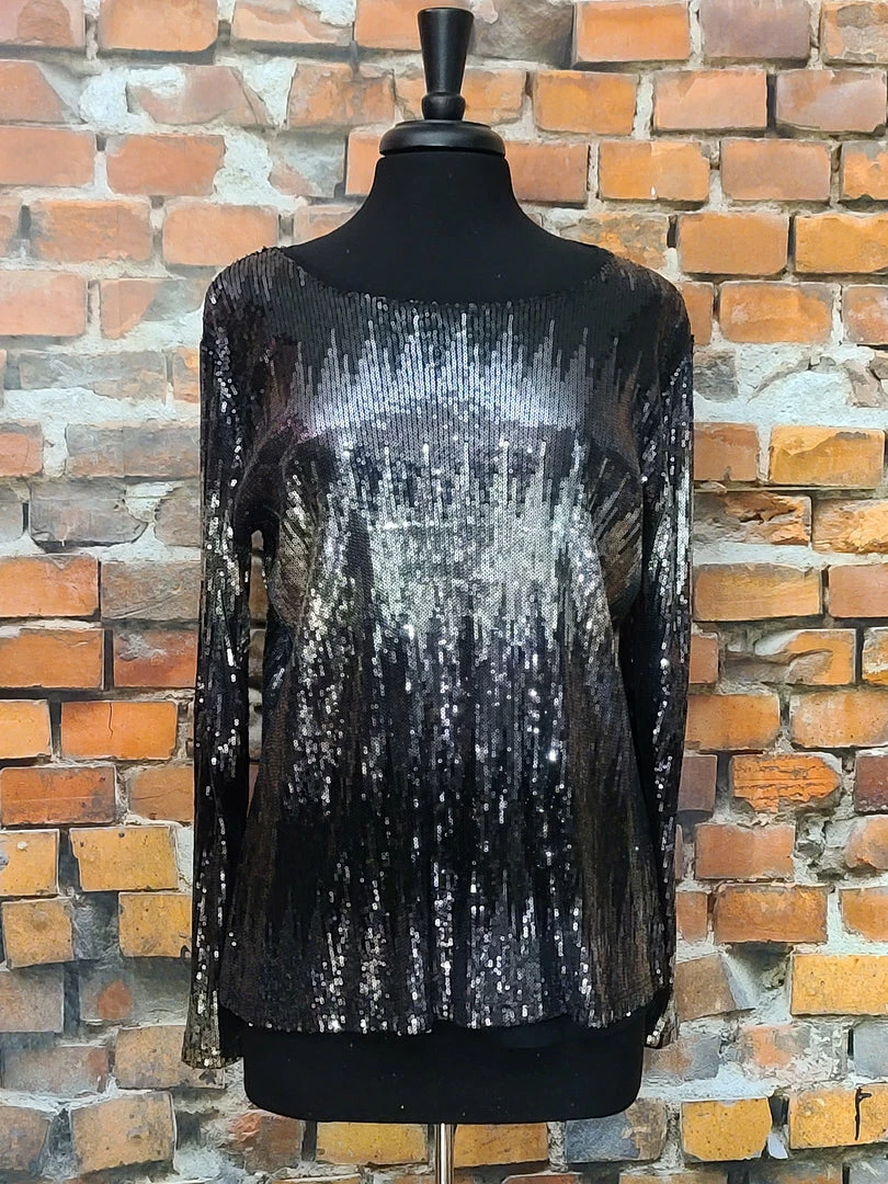 Outlet ๐ The Sparkling Spur TIFFIANY'S CLOSET Sequined Crew Neck Top ๐ 3 The Sparkling Spur TIFFIANY'S CLOSET Sequined Crew Neck Top