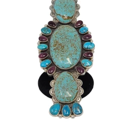 The Sparkling Spur Turquoise & Amethyst Mega Ring