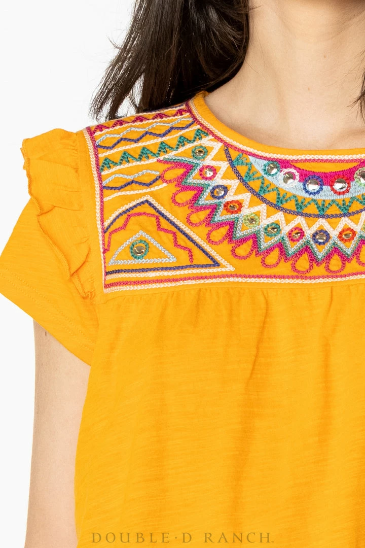 Budget 🔥 Double D Ranch Wear - Folk Foray Collection Palomita Top Tops ❤️ 9 Double D Ranch Wear - Folk Foray Collection Palomita Top Tops