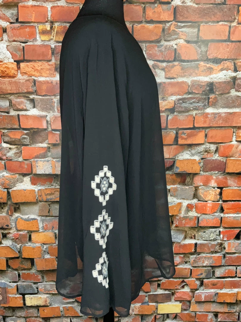 Outlet โค๏ธ Double D Ranch Sheer Black Top With Embroidery ๐ฏ 5 Double D Ranch Sheer Black Top With Embroidery