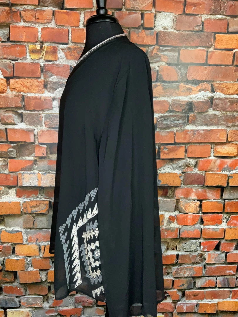 Outlet โค๏ธ Double D Ranch Sheer Black Top With Embroidery ๐ฏ 4 Double D Ranch Sheer Black Top With Embroidery