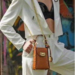 The Sparkling Spur The Desi, Mini Leather Bag