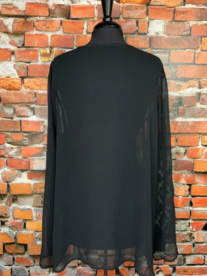 Outlet โค๏ธ Double D Ranch Sheer Black Top With Embroidery ๐ฏ 6 Double D Ranch Sheer Black Top With Embroidery