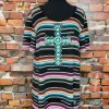 Double D Ranch Serape Top With Cross TIFFIANY'S CLOSET