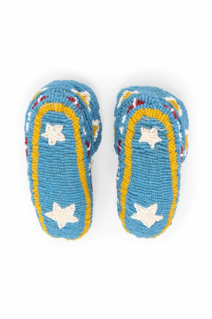 Brand new ๐ The Sparkling Spur Lakota Style Fully Beaded Baby Moccasins โค๏ธ 5 The Sparkling Spur Lakota Style Fully Beaded Baby Moccasins