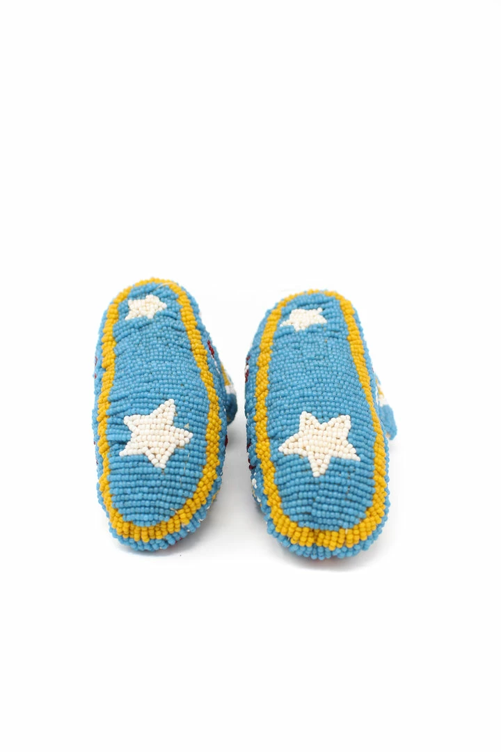 Brand new ๐ The Sparkling Spur Lakota Style Fully Beaded Baby Moccasins โค๏ธ 9 The Sparkling Spur Lakota Style Fully Beaded Baby Moccasins