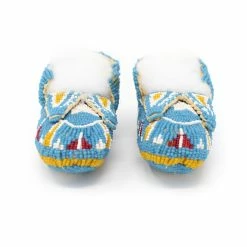 Brand new ๐ The Sparkling Spur Lakota Style Fully Beaded Baby Moccasins โค๏ธ 15 The Sparkling Spur Lakota Style Fully Beaded Baby Moccasins
