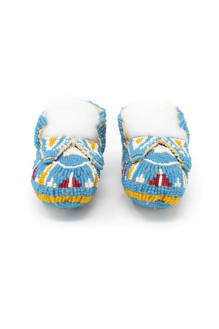 Brand new ๐ The Sparkling Spur Lakota Style Fully Beaded Baby Moccasins โค๏ธ 8 The Sparkling Spur Lakota Style Fully Beaded Baby Moccasins