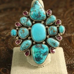The Sparkling Spur Jaw-Dropping Turquoise & Amethyst Ring