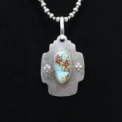 Wholesale β€οΈ Kathy Sands Jewelry Our Father Pendent With Turquoise Stone π― 8 Kathy Sands Jewelry Our Father Pendent With Turquoise Stone