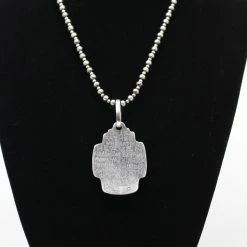 Kathy Sands Jewelry Our Father Pendent With Turquoise Stone