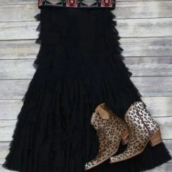 Vintage Collection Black Ruffle Skirt