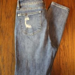 Judy Blue Bottoms Pinstripe Patch Skinny Jeans