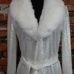 The Sparkling Spur Dazzling Long Sequined Coat Jackets