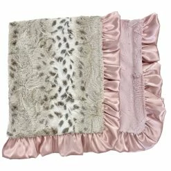 The Sparkling Spur Snowcat Dusty Pink Blanket Kids Of A King