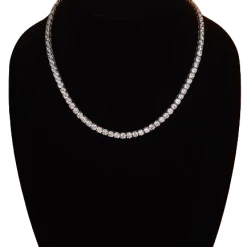 The Sparkling Spur New Arrivals 18" Silver Tennis Necklace