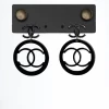 The Sparkling Spur Jewelry The Charlie Earrings Black Or Pink Round