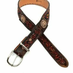 Double J Saddlery Brown Vintage Beaded Belt