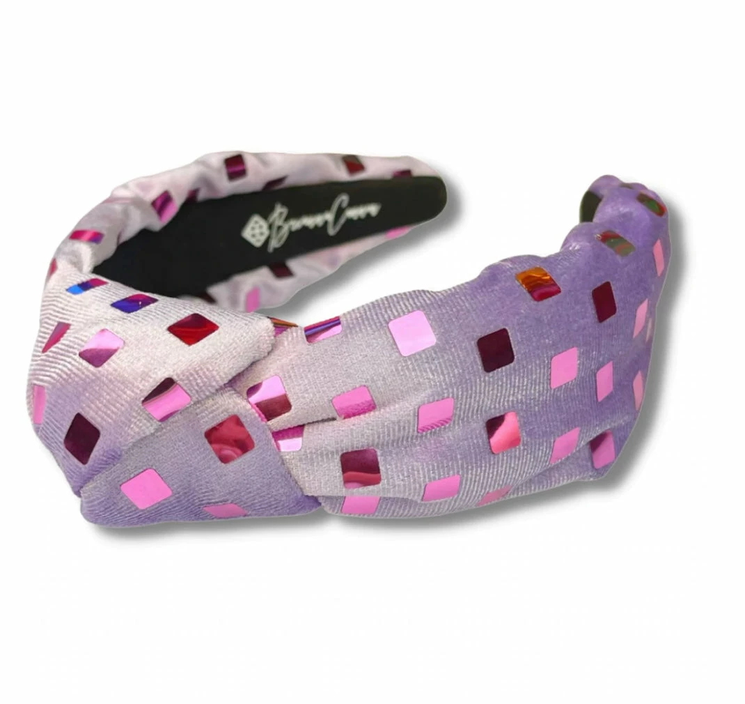 Best Sale π₯° Brianna Cannon Velvet Knotted Headband With Metallic Squares New Arrivals π 4 Brianna Cannon Velvet Knotted Headband With Metallic Squares New Arrivals