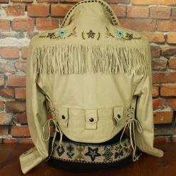 Double D Ranch Wear ButteryLeather Cropped Jacket W/beaded Flower Details TIFFIANY'S CLOSET