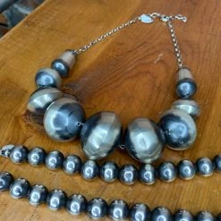 Peyote Bird Designs Mega Silver Bead Necklace Jewelry