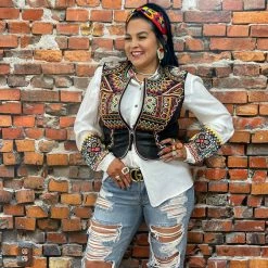 Double D Ranch - Folk Foray Collection Vests Festival Of Colors Vest