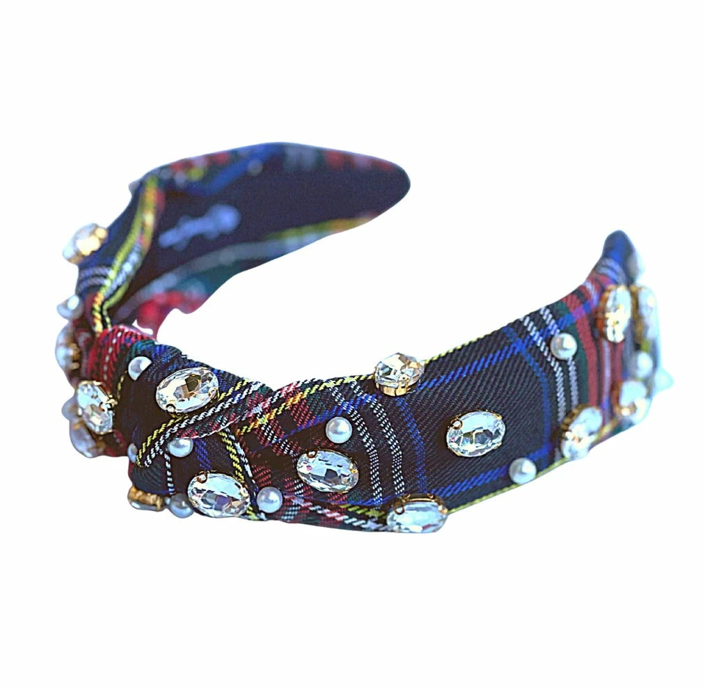 Best reviews of β€οΈ Brianna Cannon Hats/Headbands/Scarves/Gloves Navy Tartan Headband With Crystals And Pearls π 4 Brianna Cannon Hats/Headbands/Scarves/Gloves Navy Tartan Headband With Crystals And Pearls