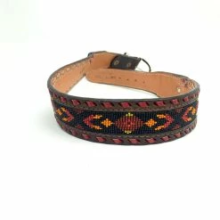 Double J Saddlery Brown Vintage Beaded Belt