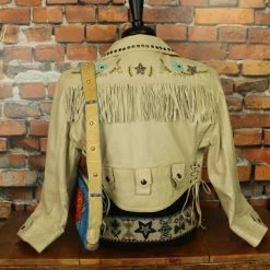 Double D Ranch Wear ButteryLeather Cropped Jacket W/beaded Flower Details TIFFIANY'S CLOSET