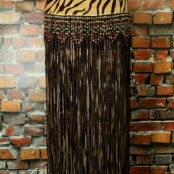 Pat Danke Showstopper Long Fringe Yoke Belt With Cut Beads