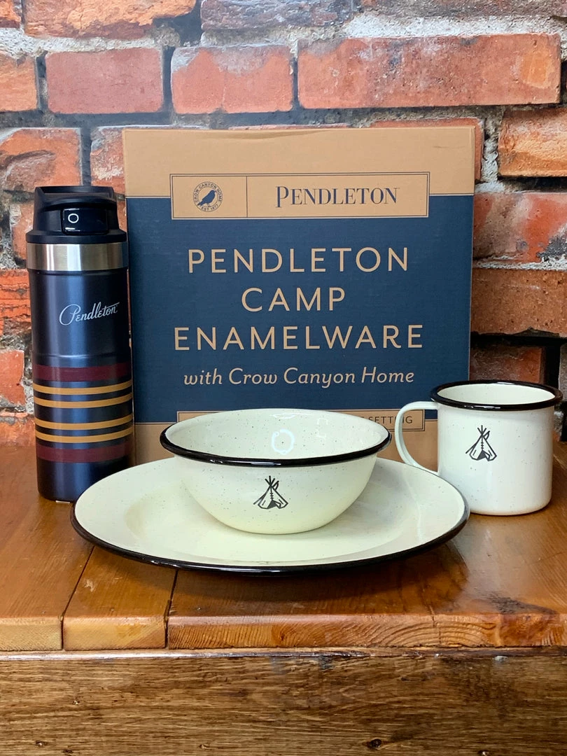 Deals ⭐ Pendleton Camp Enamelware Dishes Home Goods 😍 6 Pendleton Camp Enamelware Dishes Home Goods