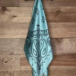 A Rare Bird Turquoise Bandana Print Scarf