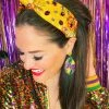 Buy ๐งจ Brianna Cannon New Arrivals Golden Yellow Silk Floral Headband With Hand-Sewn Crystals โ 1 Brianna Cannon New Arrivals Golden Yellow Silk Floral Headband With Hand-Sewn Crystals