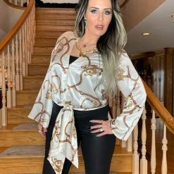 Buddy Love Tops Gayle Ivory Chains