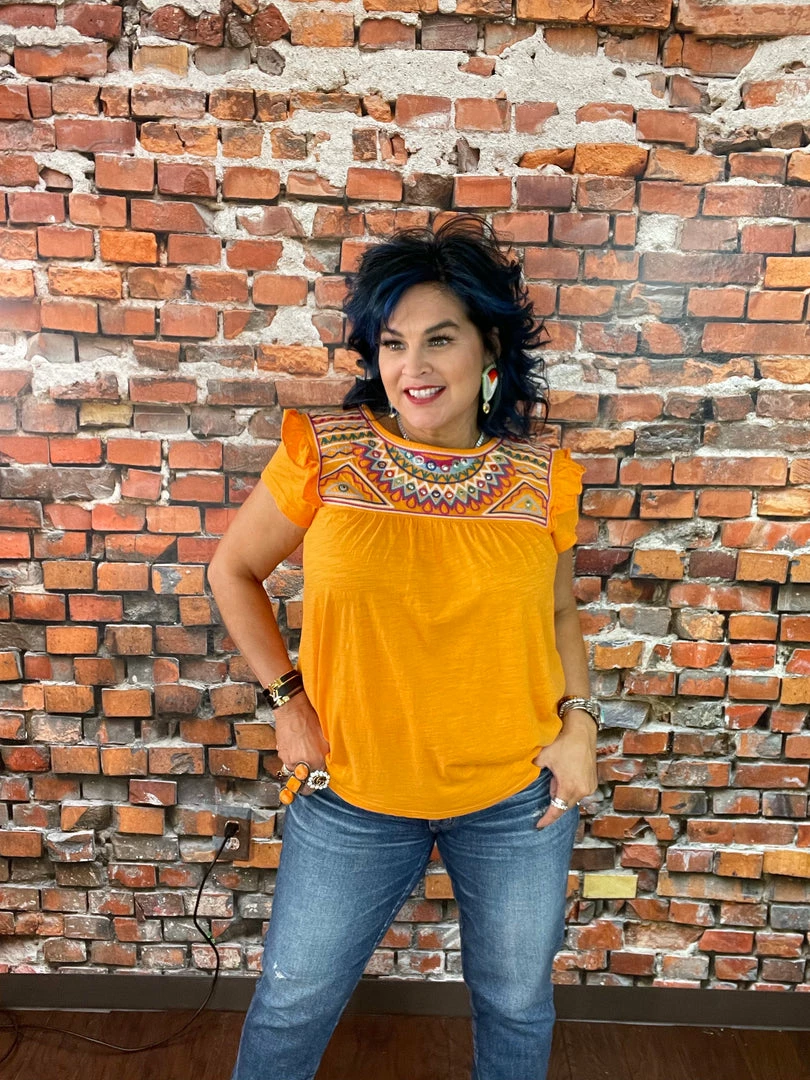 Budget 🔥 Double D Ranch Wear - Folk Foray Collection Palomita Top Tops ❤️ 5 Double D Ranch Wear - Folk Foray Collection Palomita Top Tops