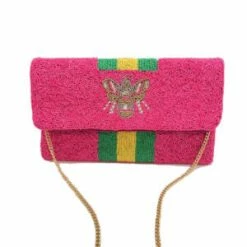 The Sparkling Spur Beaded Bee Bag